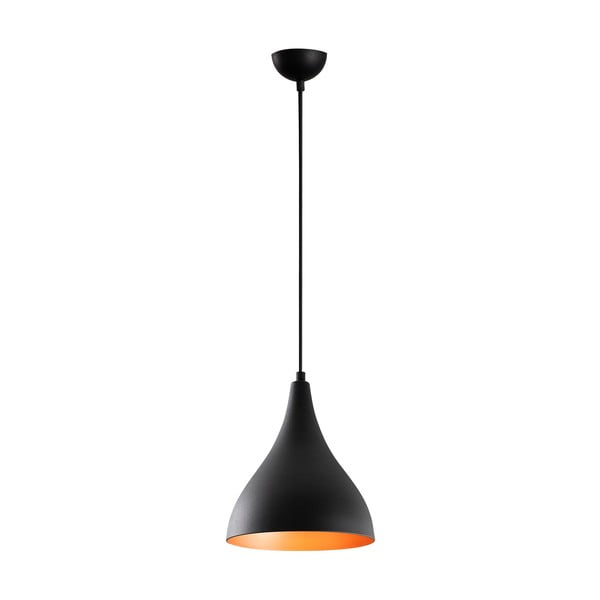 Melna piekaramā lampa ar metāla abažūru ø 22 cm Berceste – Opviq lights