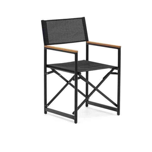Melns metāla dārza krēsls Llado – Kave Home