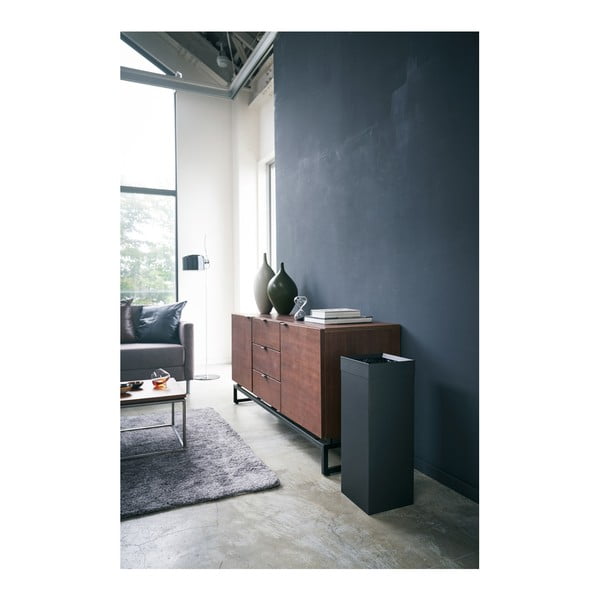 Melna metāla atkritumu tvertne 27 l Tall – YAMAZAKI-image-1