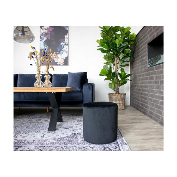 Melns pufs House Nordic Ejby, ø 34 cm-image-2