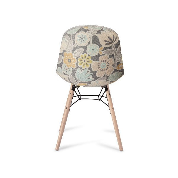 Pelēks ēdamistabas krēsls ar dižskābarža koka kājām Furnhouse Sun