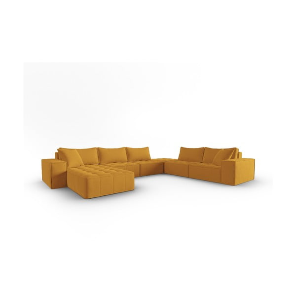Dzeltens stūra dīvāns (ar labo stūri) Mike – Micadoni Home