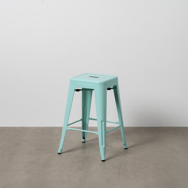 Tirkīzzilas metāla bāra taburetes (2 gab.) (sēdekļa augstums 61 cm) – Ixia-image-1