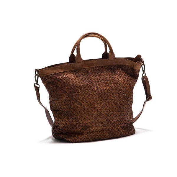 Ādas rokassoma Anna Luchini 14 Cognac-image-1