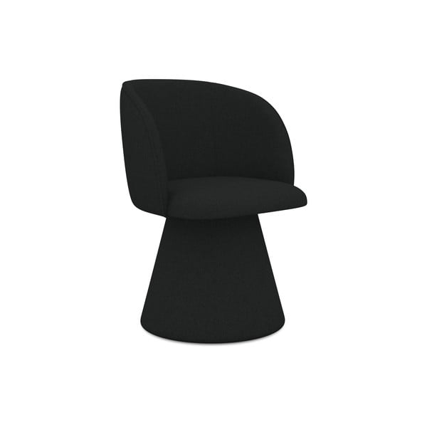 Melns polsterēts ēdamistabas krēsls Maia – Makamii