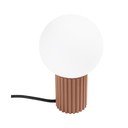 Gaiši brūna galda lampa ar stikla abažūru (augstums 19 cm) Orbital – Sollux