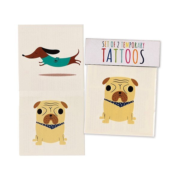 2 pagaidu tetovējumu komplekts suņiem Rex London Red Dogs-image-1