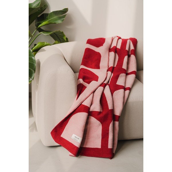 Sarkans/rozā pleds 150x200 cm Gilli – noo.ma-image-1