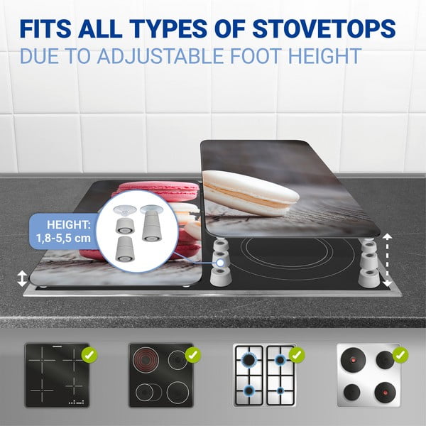 Stikla aizsargplāksnes plītij (2 gab.) Wenko Macarons, 52 x 30 cm-image-3