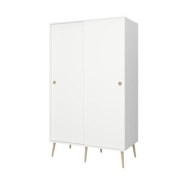 Balts skapis ar bīdāmām durvīm 113x190 cm Softline – Tvilum-image-1