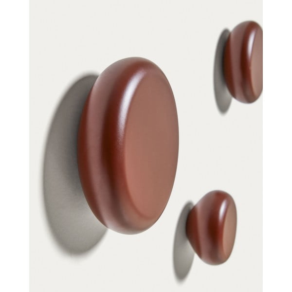 Sarkani koka sienas āķi (3 gab.) Nadue – Kave Home-image-1