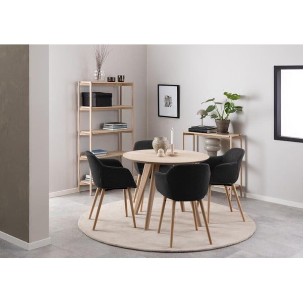 Apaļš ēdamgalds ar ozolkoka imitācijas galda virsmu ø 100 cm Townsville – Actona-image-4