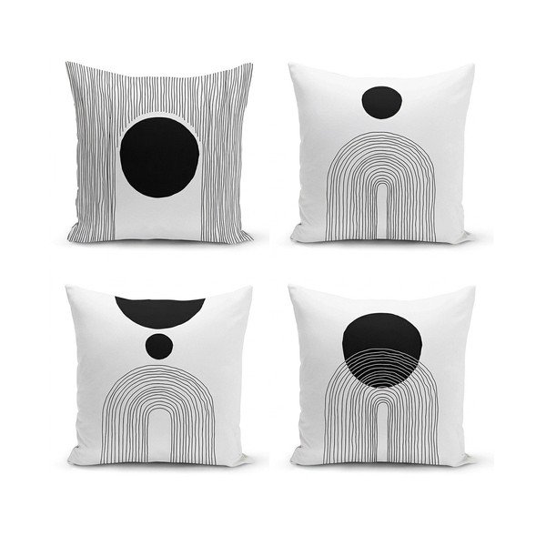 Spilvendrānas (4 gab.) 43x43 cm Simple Arch – Minimalist Cushion Covers