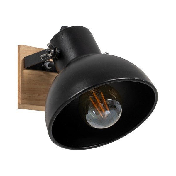 Melna/dabīga toņa sienas lampa – Ixia-image-2