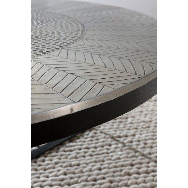 Melns/pelēks matēts apaļš žurnālgaldiņš ø 90 cm Clarisa – MOME-image-2