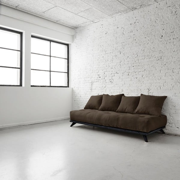 Dīvāns Senza Black/Choco Brown-image-1