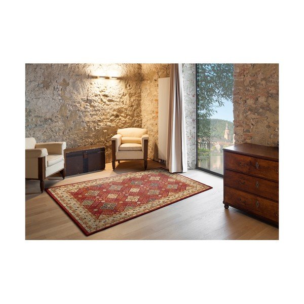 Bēšs un sarkans paklājs Universal Nova Ornaments, 133 x 190 cm-image-1