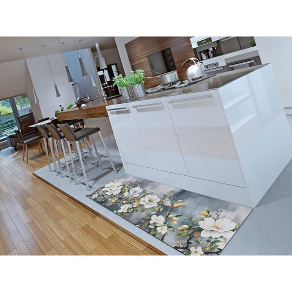 Zils mazgājams celiņa paklājs 52x100 cm Ricci Sara – Universal-image-1