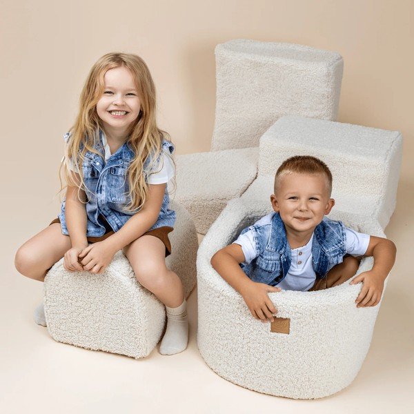 Krēmkrāsas velveta putu rotaļu laukums 250x45x30 cm Montessori – Meowbaby-image-3