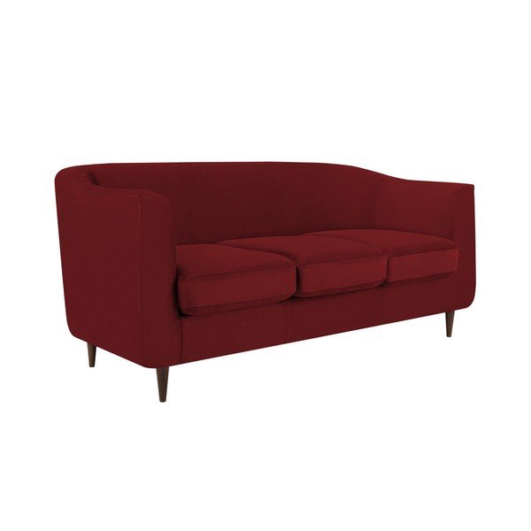 Sarkans samta dīvāns Kooko Home Glam, 175 cm-image-3