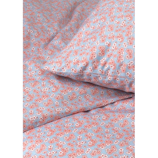 Gaiši zila/rozā divvietīga/īpaši gara gultas veļa no kokvilnas satīna 200x220 cm Pleasantly – JUNA-image-2