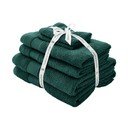 Tumši zaļi frotē kokvilnas dvieļi komplektā (6 gab.) Anti-Bacterial – Catherine Lansfield
