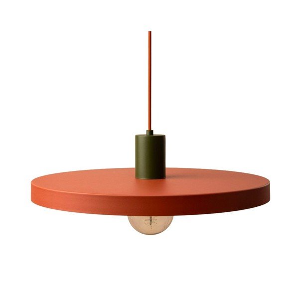 Ķieģeļu sarkana metāla piekaramā lampa ø 40 cm Ori – Micadoni 