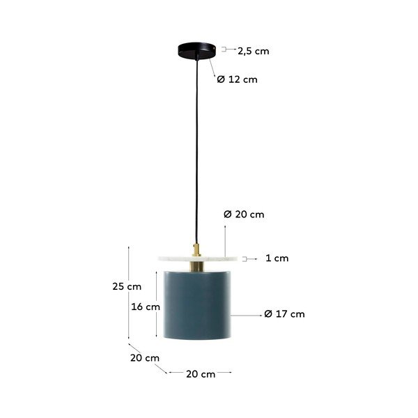 Zilāa griestu lampa Kave Home Argy-image-2