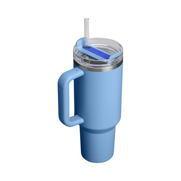 Zils nerūsējošā tērauda termoss ar salmiņu 1,18 l Quencher H2.O FlowState™ Tumbler Blue Sky – Stanley-image-2