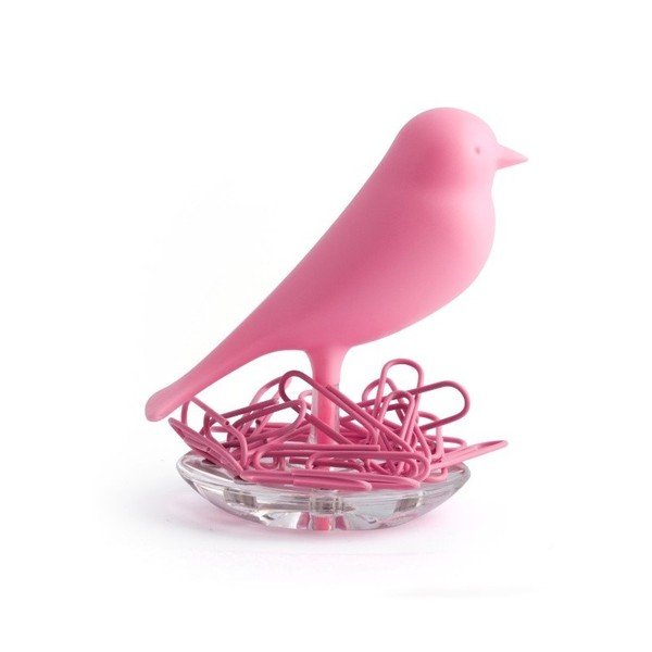 Rozā Qualy ligzda Sparrow skavotājs bļoda