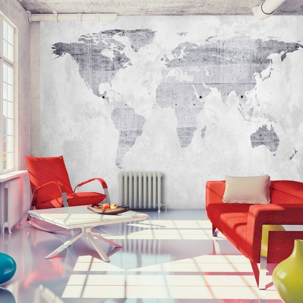 Lielformāta tapete Artgeist Concrete Map, 400 x 280 cm-image-1