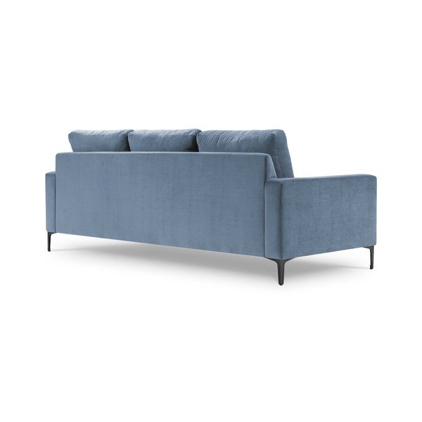 Gaiši zils samta dīvāns Kooko Home Harmony, 220 cm-image-2