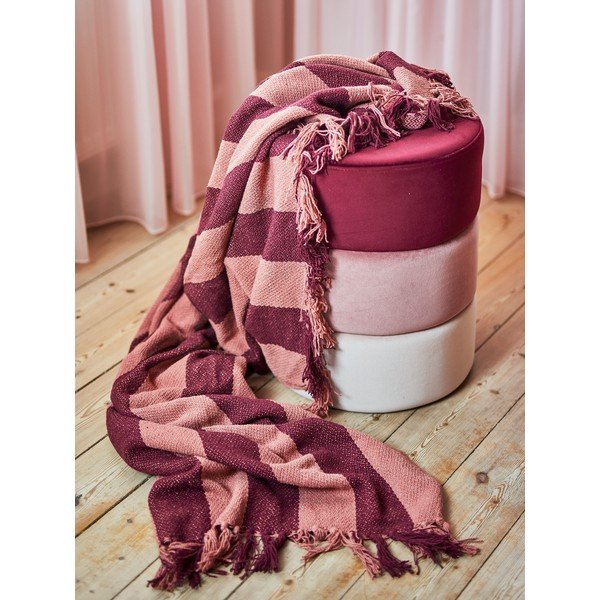 Bordo pleds no pārstrādātas kokvilnas 130x160 cm Frello – Bloomingville-image-1