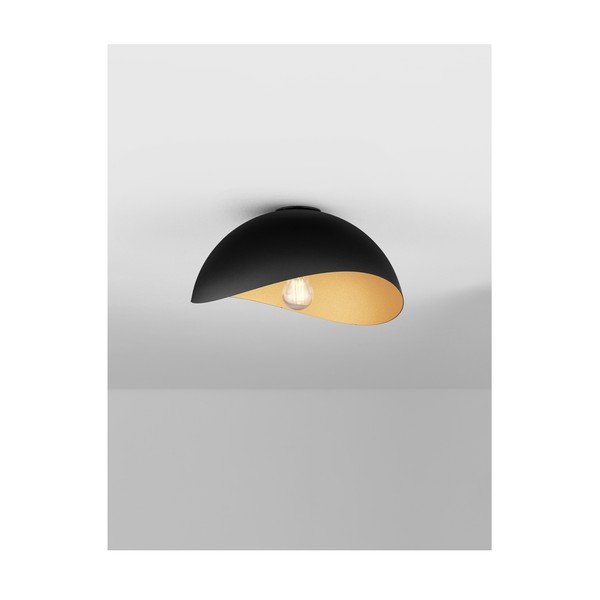 Matēti melna/zelta krāsas metāla griestu lampa Opsi – Nova Luce-image-3