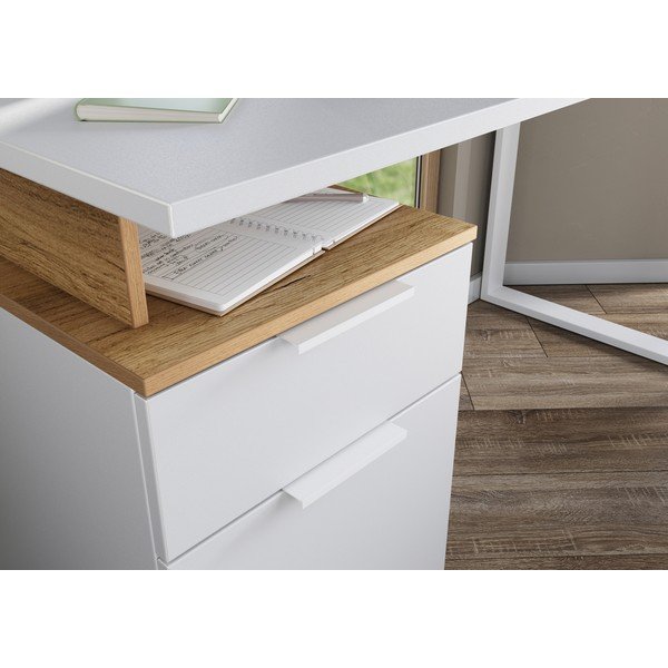 Darba galds ar baltu galda virsmu 61x140 cm Hasselt – Germania-image-2