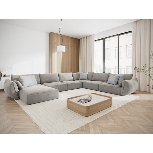 Gaiši pelēks stūra dīvāns (labais stūris) Vanda – Mazzini Sofas-image-1