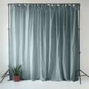 Dūmakaini zils lina aizkars 140x300 cm Blue Fog – Linen Tales