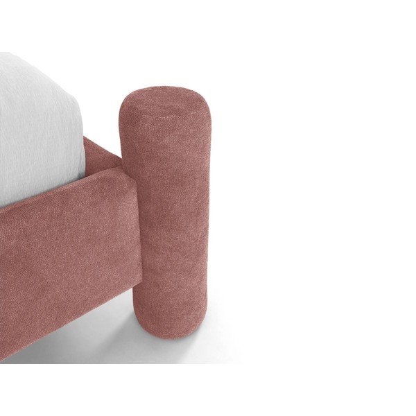 Rozā polsterēta divvietīga gulta ar redelēm 140x200 cm Vera – Micadoni -image-4