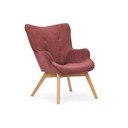 Sarkans velveta atpūtas krēsls Niko – Ropez