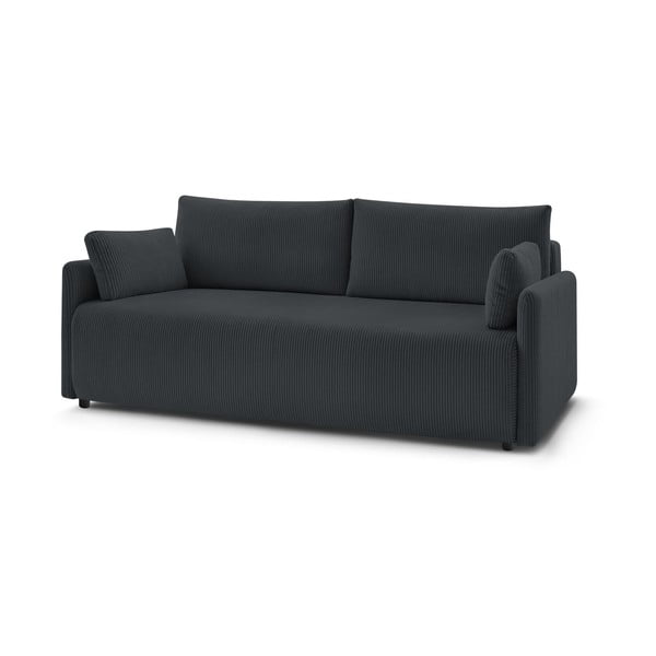Tumši pelēks velveta salokāms dīvāns 211 cm Marcel – Bobochic Paris-image-3