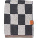 Antracīta pelēks/bēšs frotē dvielis no organiskās kokvilnas  50x90 cm Retro – Mette Ditmer Denmark