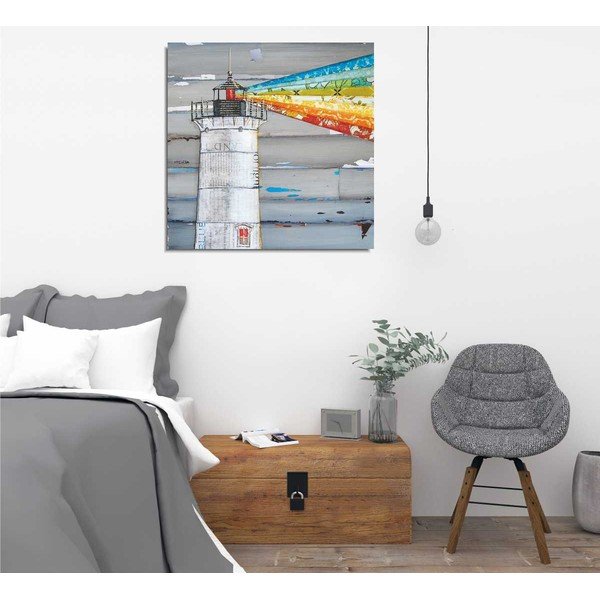 Sienas glezna uz audekla Lighthouse, 45 x 45 cm-image-1