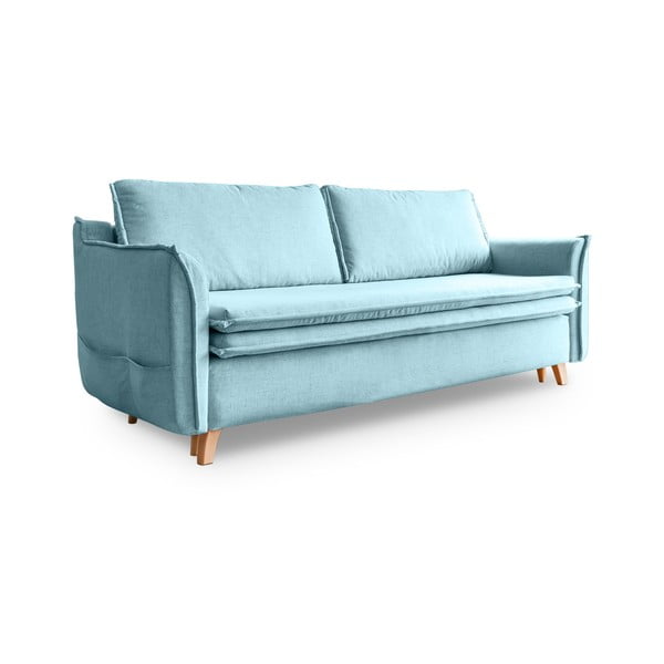 Gaiši zils salokāms dīvāns 225 cm Charming Charlie – Miuform