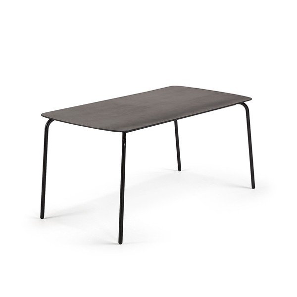 Melns galds La Forma Tramp, 160 x 80 cm