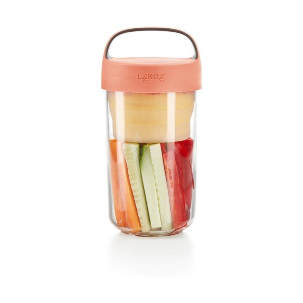 Zupas burka ar oranžu vāku Lékué To Go, 600 ml