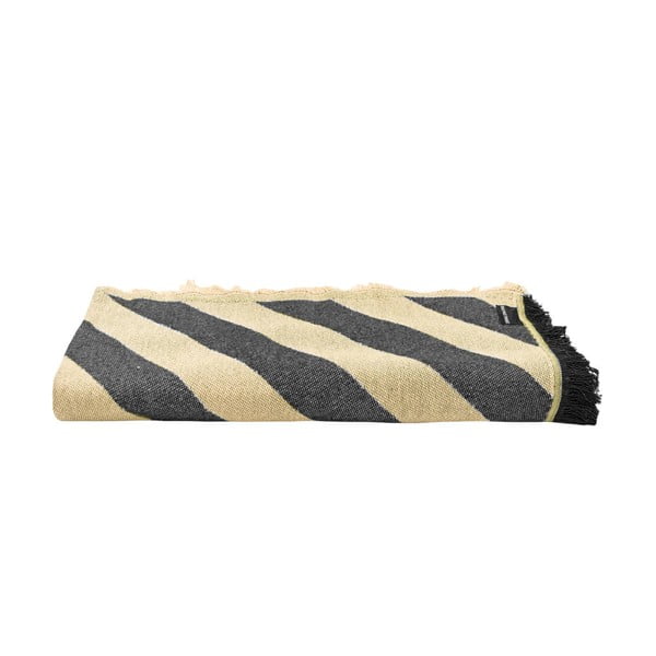 Melns/bēšs gultas pārklājs divguļamai gultai 240x240 cm Black Lines – Really Nice Things-image-2