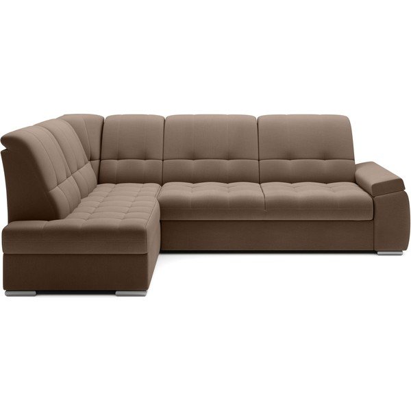 Brūns samta salokāms/ar uzglabāšanas vietu stūra dīvāns (ar kreiso stūri/L veida) Sado – ELTAP-image-2