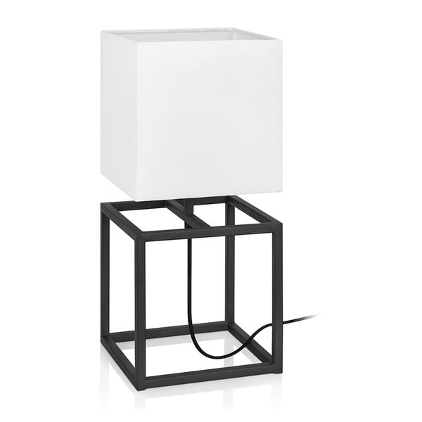 Melnbalta galda lampa Markslöjd Cube, 20 x 20 cm