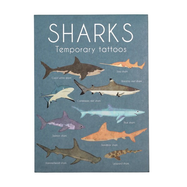 Pagaidu tetovējumi (2 gab.) Sharks – Rex London-image-2