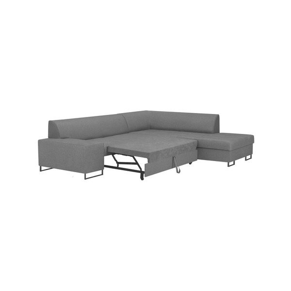 Gaiši pelēks stūra dīvāns ar melnām kājām Cosmopolitan Design Orlando, labais stūris-image-4